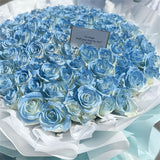99 Ice Blue Roses