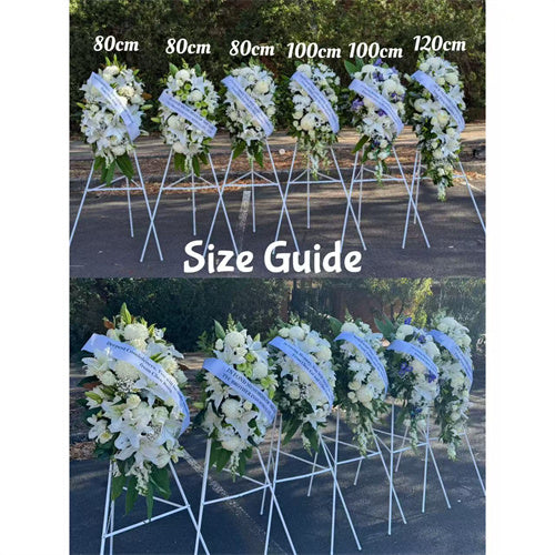 Funeral Spray Tributes #4 White & Red丨Melbourne Funeral Flowers Delivery