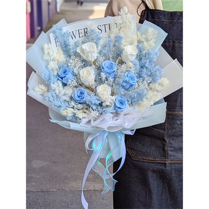 Blue Fairy Everlasting Preserved Flower Bouquet丨Preserved Flowers丨Dry Flowers Melbourne