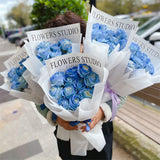 12 Ice Blue Roses