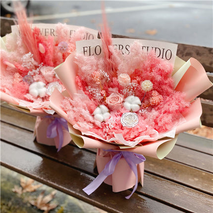 Pink Everlasting Preserved Flower Bouquet Medium Size丨Preserved Flowers丨Dry Flowers Melbourne