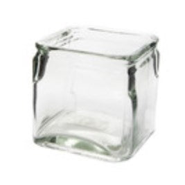 Glass Cube Vase 12cm