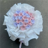 Preserved Rose Bouquet - 24 pastel roses