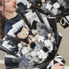 Preserved Flower Bouquet - Graduation Teddy Black Style