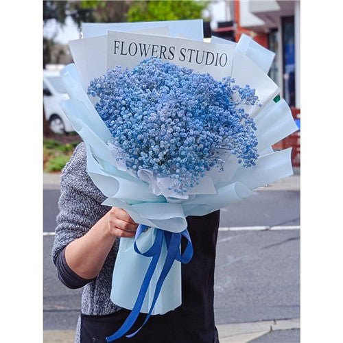 Ice Blue Gypsophila Bouquet