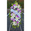 Funeral Spray Tributes #3 White & Purple丨Melbourne Funeral Flowers Delivery