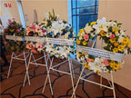 Funeral Wreath #2 Yellow & Orange & Blue丨Funeral Flowers delivery Melbourne