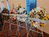 Funeral Wreath #2 Yellow & Orange & Blue丨Funeral Flowers delivery Melbourne