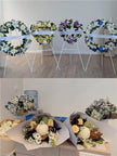 Funeral Heart Wreath #19 30cm/65cm Pink Roses & Baby's Breaths丨Funeral Flowers delivery Melbourne