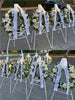 Funeral Wreath #13 White & Blue (Iris)丨Funeral Flowers delivery Melbourne