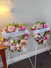 Funeral Heart Wreath #19 30cm/65cm Pink Roses & Baby's Breaths丨Funeral Flowers delivery Melbourne