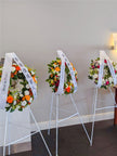 Funeral Wreath #15 White & Blue (Orchids)丨Funeral Flowers delivery Melbourne