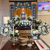 Funeral Heart Wreath #30 30cm/65cm Blue Style丨Funeral Flowers delivery Melbourne