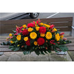 Funeral Casket Spray Flowers 80cm Yellow & Red丨Funeral Flowers delivery Melbourne