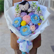 Graduation Flowers丨Dopamine colourful Fresh Flowers & Graduation Teddy Bouquet #6