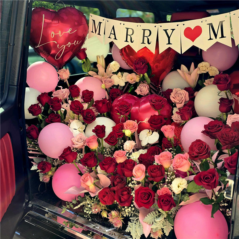 Romantic Car Boot Flowers #9 For XLarge car boot