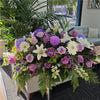 Funeral Casket Spray Flowers #15 80-120cm Purple Style丨Funeral Flowers delivery Melbourne（副本）