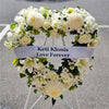 Funeral Heart Wreath #27 30cm/65cm Seasonal White Style丨Funeral Flowers delivery Melbourne