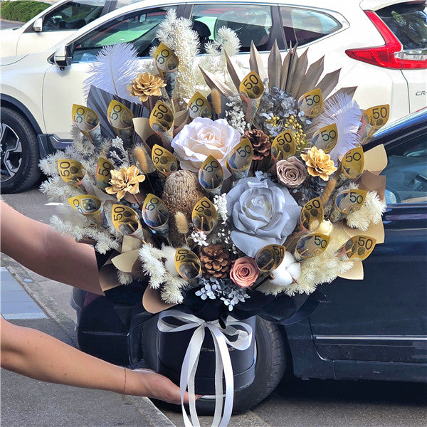 $50 AUD Style #1丨Contact us directly for quote丨Cash Flowers丨Money Flowers丨澳币现金花