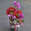 #8CNY 1 x Extra Large & 4 Small Phalaenopsis Orchids & Tradescantia in Porcelain from Jingdezhen (80cm)丨墨尔本年宵花蝴蝶兰丨Lunar New Year Flowers丨Chinese New Year Flowers丨墨尔本新年花