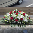 Funeral Casket Spray Flowers #18 80-120cm Red & White丨Funeral Flowers delivery Melbourne