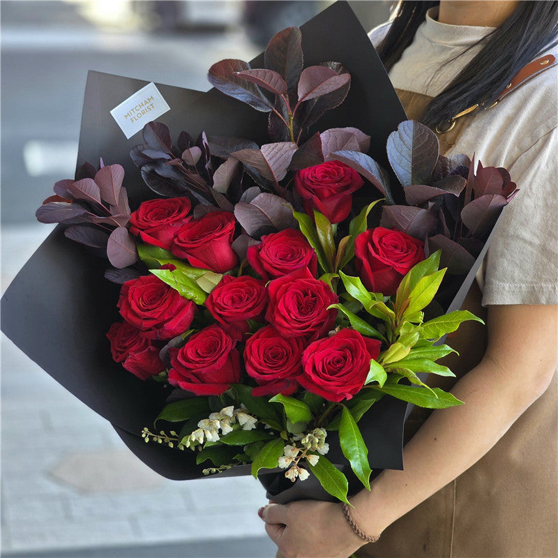 12 Roses Bouquet #2 – Mitcham Florist