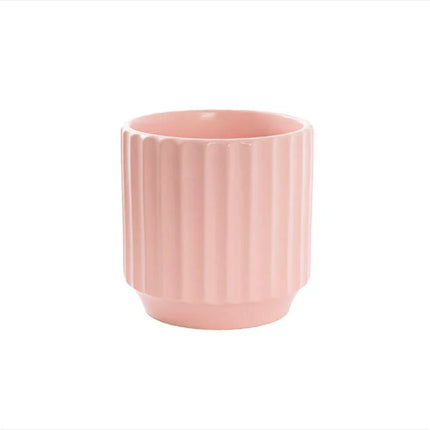 Ceramic Cylinder Pot Matte Peach (14Dx14cmH)