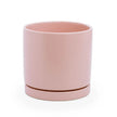 Ceramic Plant Pot & Plate Pink (18DX18.5cmH)