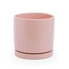 Ceramic Plant Pot & Plate Pink (18DX18.5cmH)