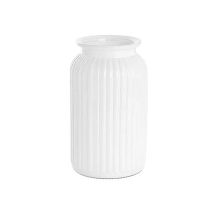 Hurricane Glass Jar White Large (11Dx18.5cmH)