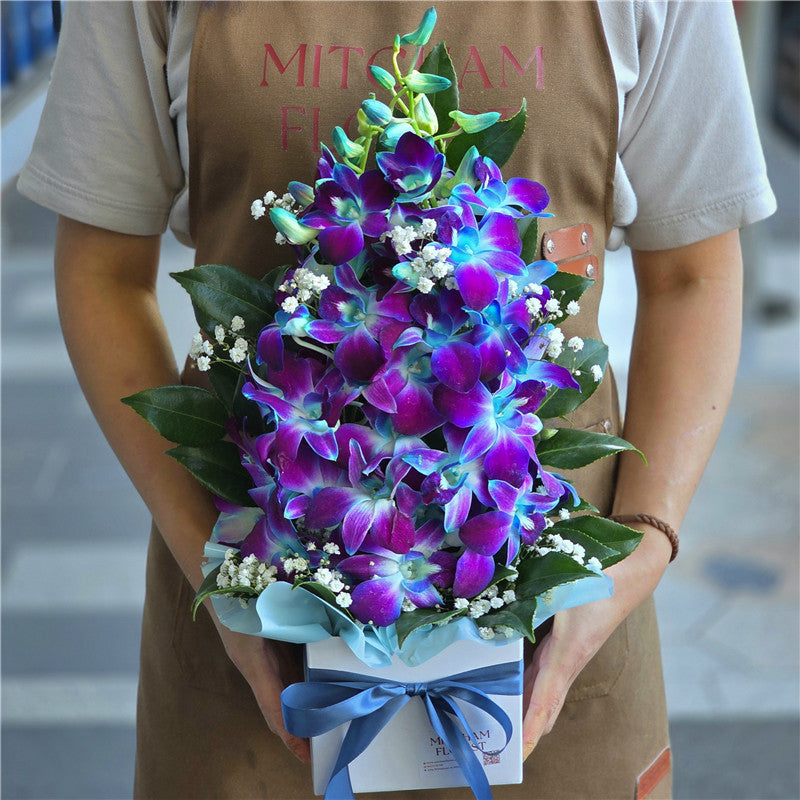 Singapore Orchids Box #Blue Small
