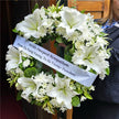 Funeral Wreath #10 Classic White (Lilies)丨Funeral Flowers delivery Melbourne