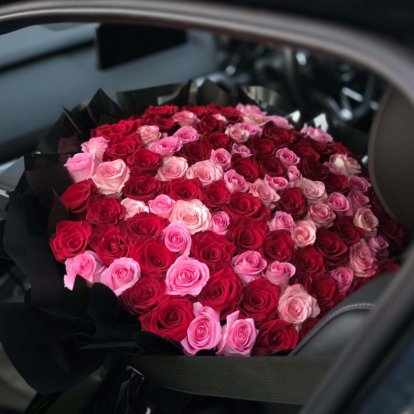99 Red & Pink Roses