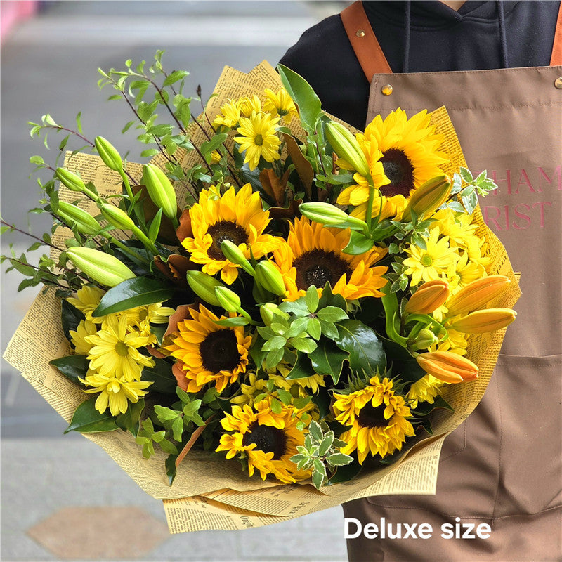 Bouquet of #Sunflowers & Lily