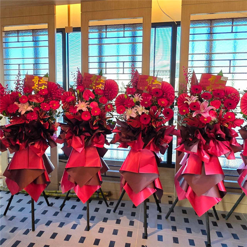 Business Opening Flowers - Modern Style #22 (Economical) 墨尔本开业花篮现代风开业三脚架1.6米经济款