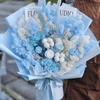Ice Blue Everlasting Preserved Flower Bouquet Medium Size丨Preserved Flowers丨Dry Flowers Melbourne