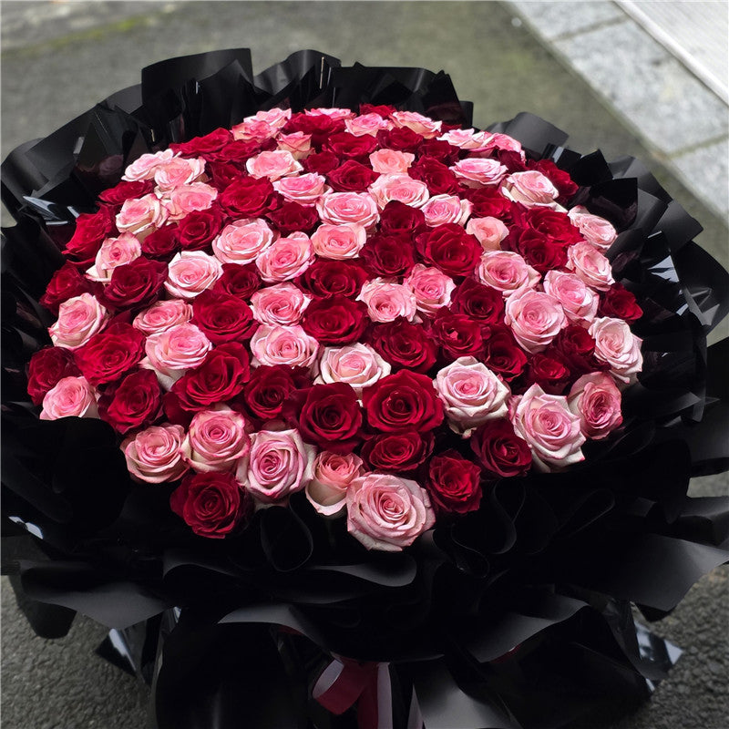 99 Red & Pink Roses