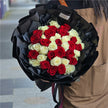 40 Red & White Roses Bouquet