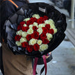 40 Red & White Roses Bouquet