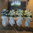 Funeral Flower Stand 1.65m White & Blue | Melbourne Funeral Flowers丨墨尔本葬礼白蓝色系站立式花篮1.65米