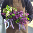 New Season! Lilac Posy in a Milk Jar