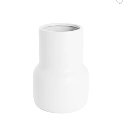 Ceramic Freya Vase Matte White (22cmH)