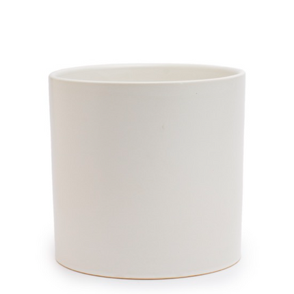 Large Ceramic Pot Matte White 21cm