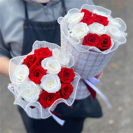 Everlasting RedWhite Roses Coco Style