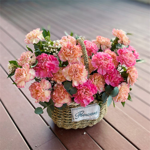 Carnation Flower Basket
