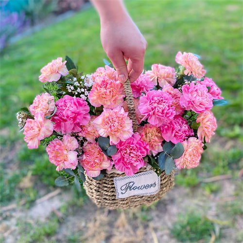 Carnation Flower Basket