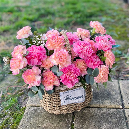 Carnation Flower Basket