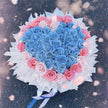 ❤Heart Shape Rose Hatbox (Blue/Pink)