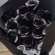 12 Dark Plum Rose Bouquet