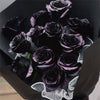 12 Dark Plum Rose Bouquet